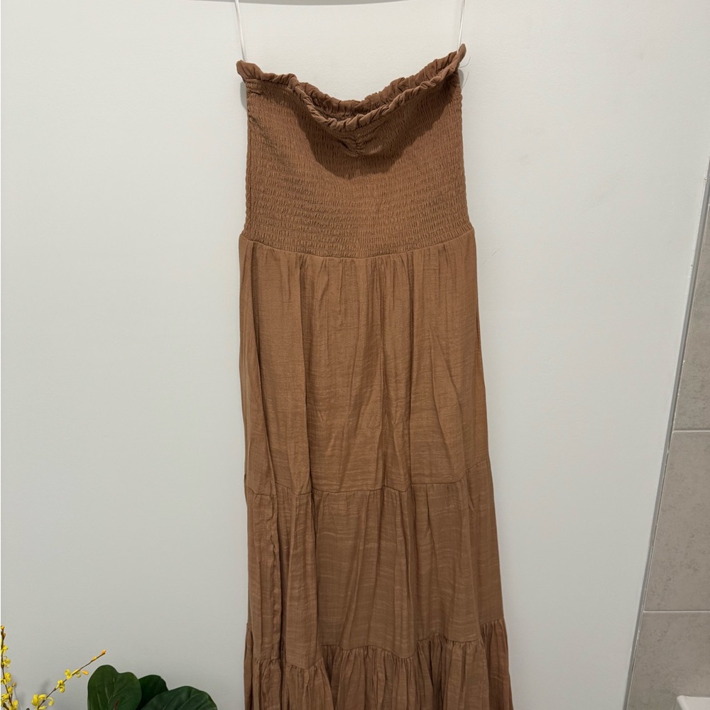 Love Tree Tan Maxi Skirt